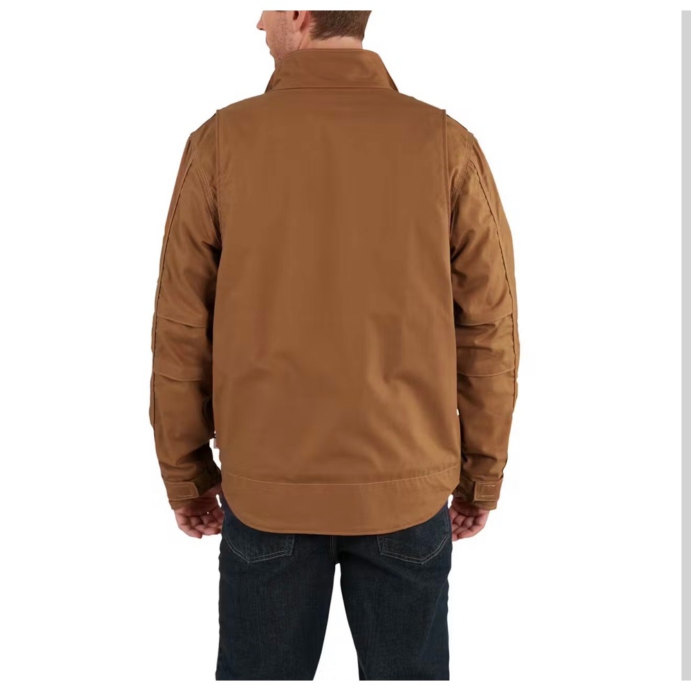 Carhartt FR Flame Resistant‎ Relaxed Fit Jacket Brown Mens 4XL OJ2182-FRM NEW - Picture 2 of 8